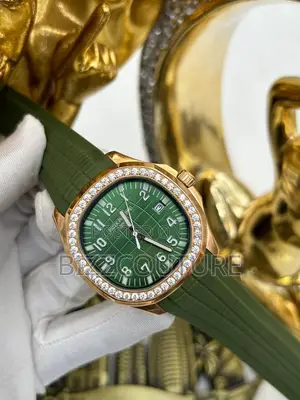 Original Patek Philippe Geneve Green Rubber Strap Watch