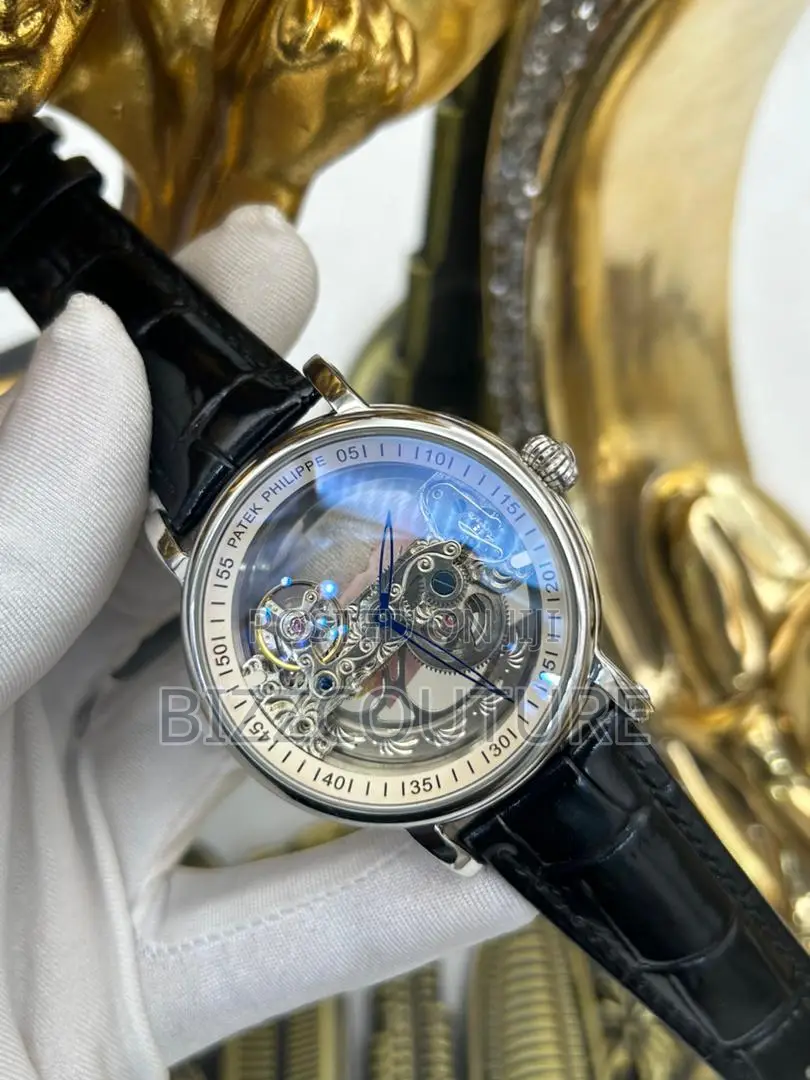 Original Patek Philippe Mechanical Black Leather Watch