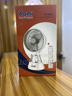 Kami Rechargeable Fan With LED Lamp