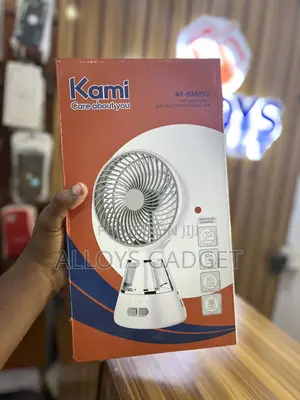 Kami Rechargeable Fan With LED Lamp