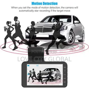 Dash Cam Dual Lens 4"Car DVR Camera 1320P Fullhd Loop Record