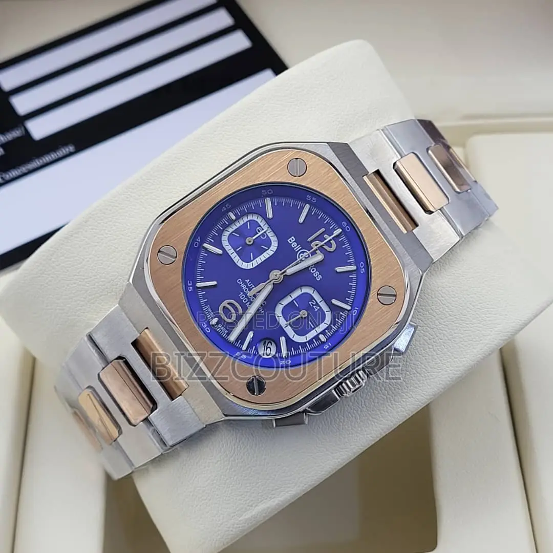Original Bells Ross Chronograph Silver Chain Watch