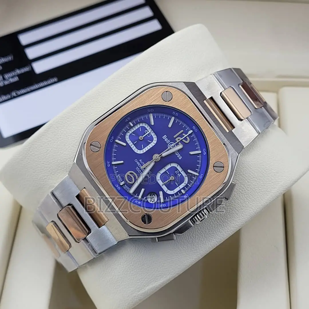 Original Bells Ross Chronograph Silver Chain Watch