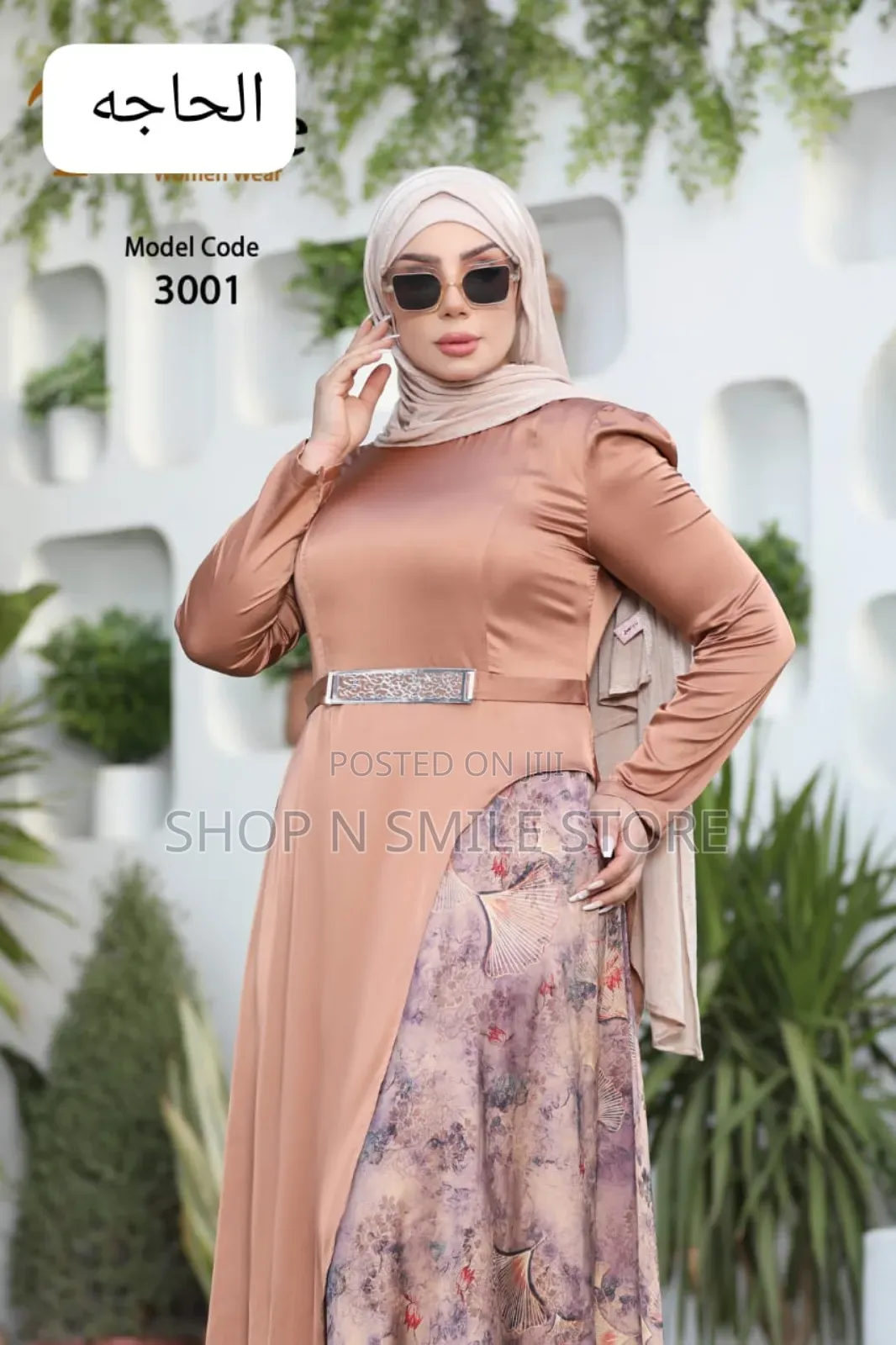 Plain and Partern Longsleeve Dress