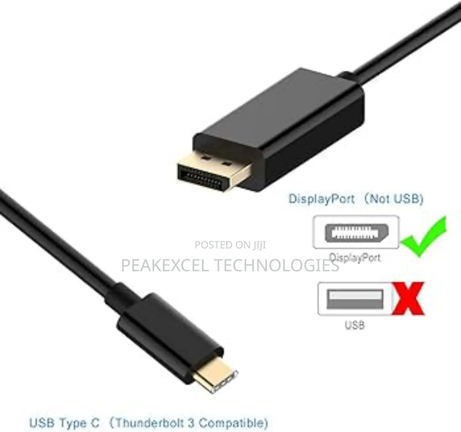 USB C to Displayport Cable 60hz, USB Type C to DP