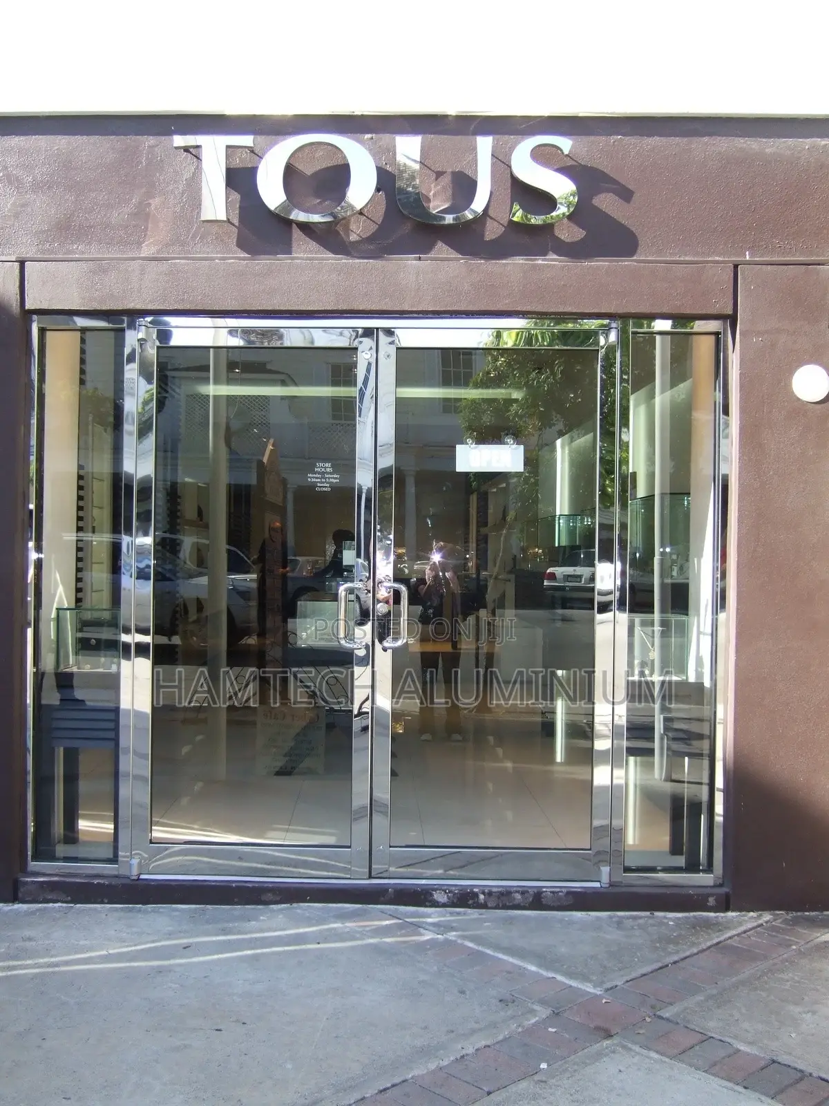 Stanless Hotel Entrance Doubles Leaf Door