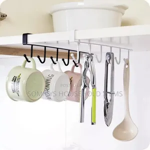 Multifunctional 6hooks Cabinet Holder