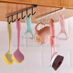 Multifunctional 6hooks Cabinet Holder