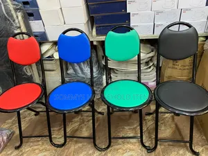 Foldable Padded Steel Chair With Back Rest