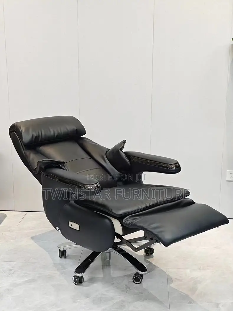 New Modern Executive Office Leather Chair With Footrest