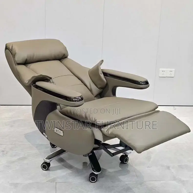 New Modern Executive Office Leather Chair With Footrest