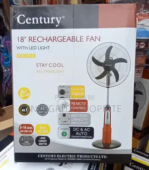 Century 18inch Quality Rechargeable Standing Fan Wit Remote