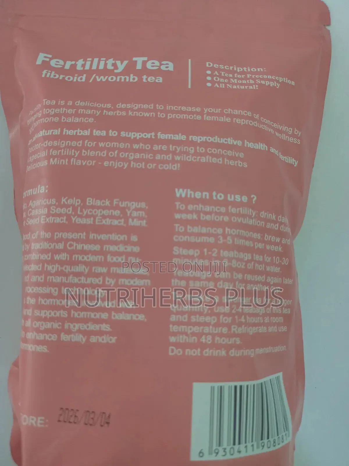 Fertility, Fibroid and Womb Detox Tea: Boost Ovaries
