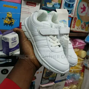 Photo - Children White Sneakers for School and All Occation