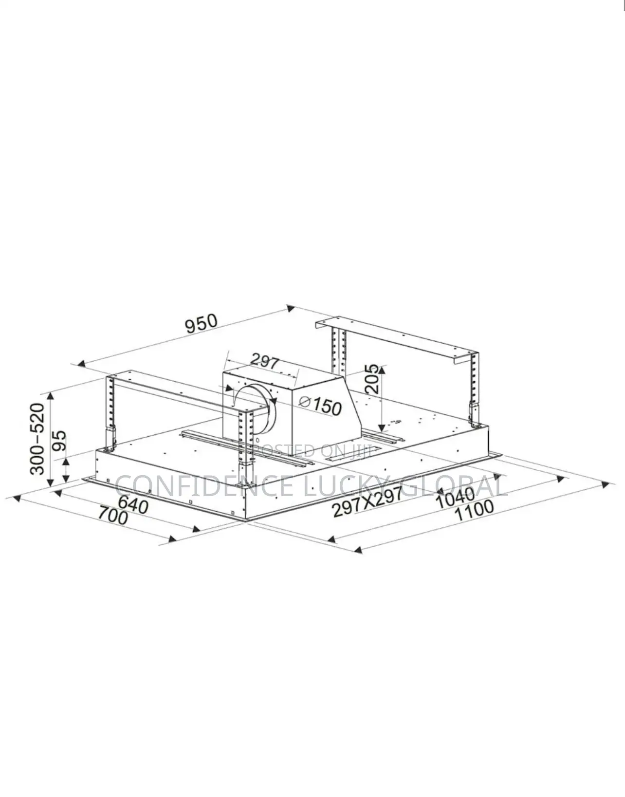 110cm Ceiling Cooker Hood