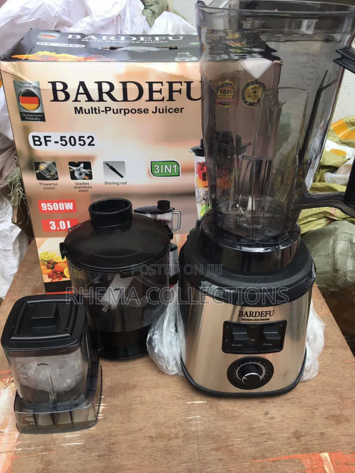 Original Quality 3cup 9500watt Bardefu Blender With 9525