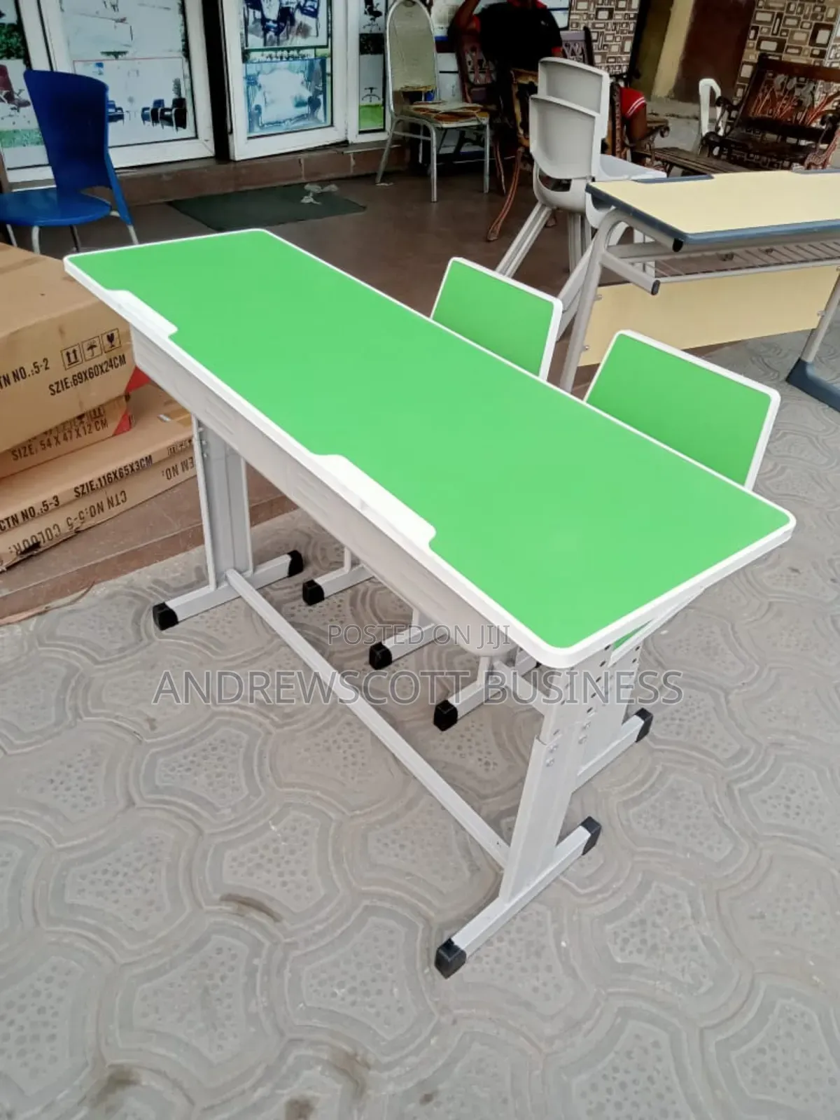 Students Table and Chair Double