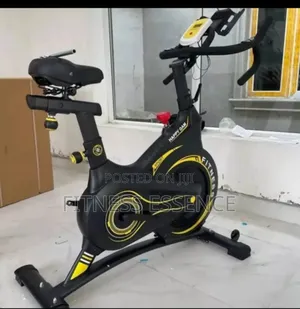 High Standard Stationary Bike With Delivery ( Yellow)