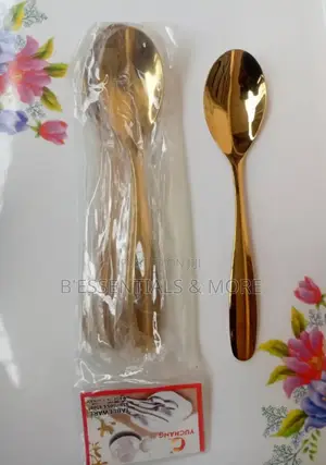 Gold Plated Stainless Steel Spoon and Fork:12pcs