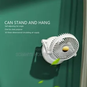 Rechargeable Rotating Desktop Fan With Light