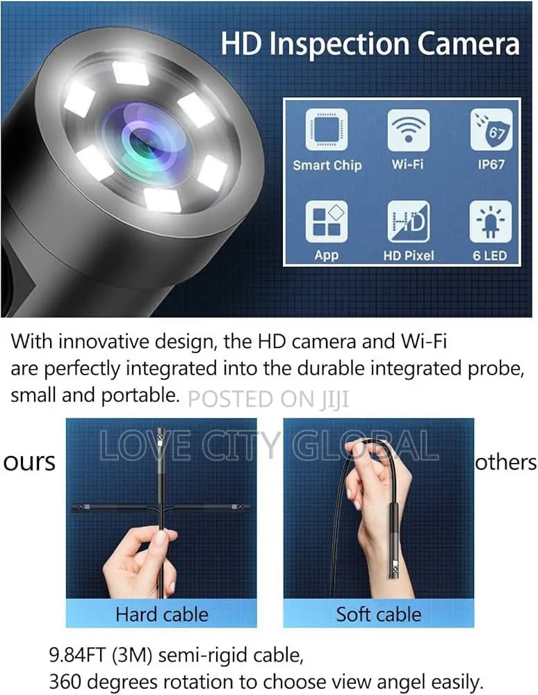 Single Lens Waterproof HD Pixel Industrial Camera Endoscope