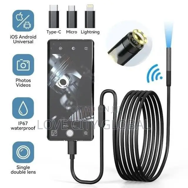 Single Lens Waterproof HD Pixel Industrial Camera Endoscope