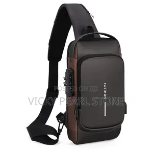 Men Waterproof Password Anti-Theft Chest Bag