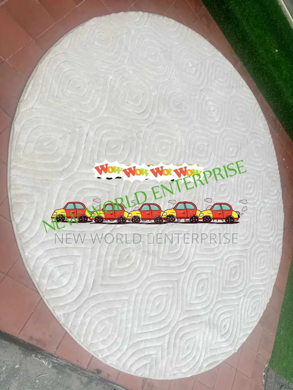 7by7 Feets Modern Luxury Round Persian Turkish Centre Rug