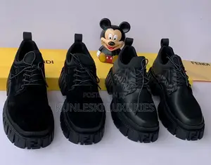 Original Fendi Roma Luxury Suede Lace Up Shoe Collections