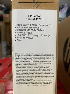 New Laptop HP 15S 8GB Intel Core I5 SSD 512GB