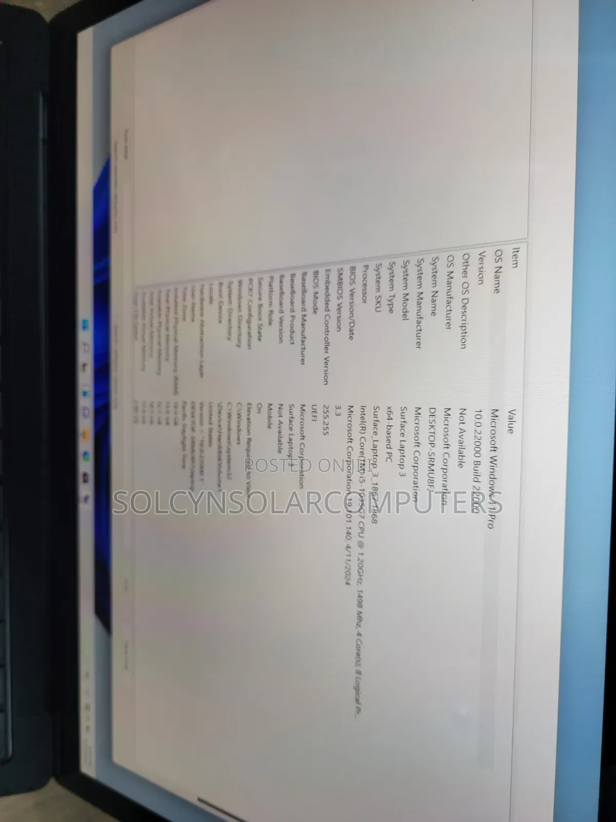 Laptop Microsoft Surface Laptop 3 16GB Intel Core I5 SSD 256GB