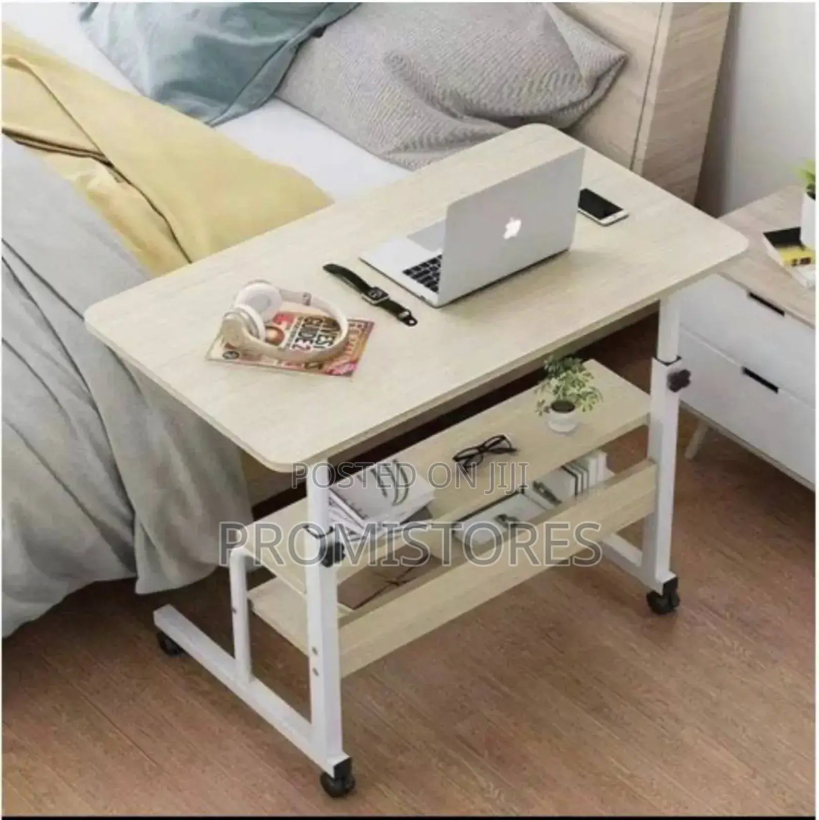 Double Layer Laptop Table With Wheel 80cmx40cm