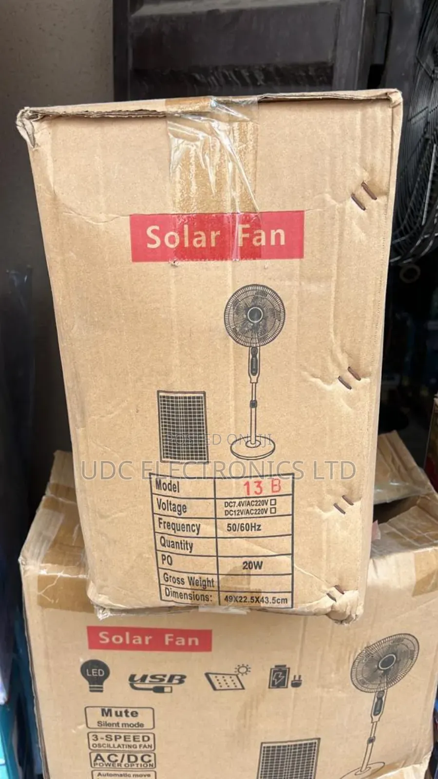 Original Solar Rechargeable Fan