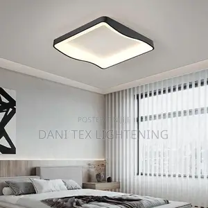 Square Minimalist White/Black/Gray Modern LED Ceiling Lamp