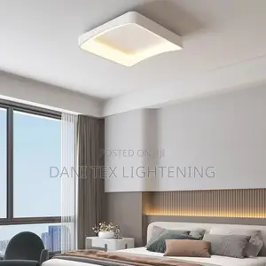Square Minimalist White/Black/Gray Modern LED Ceiling Lamp