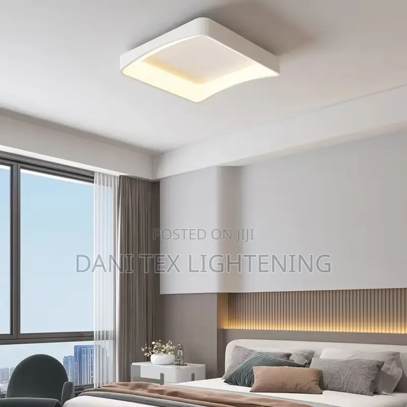 Square Minimalist White/Black/Gray Modern LED Ceiling Lamp