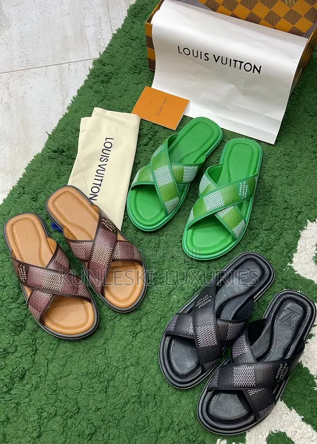 Louis Vuitton Latest Palm Slippers For Guys 2020 Original Louis