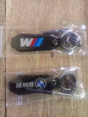 Key Holder With Leather Strap - BMW
