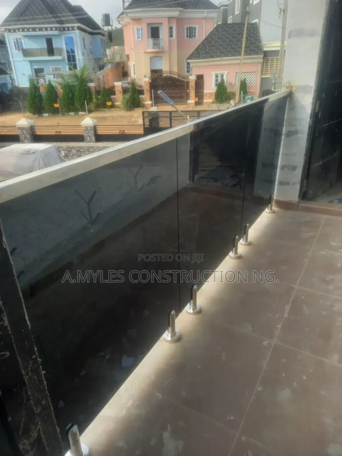 Glass Railings Grey
