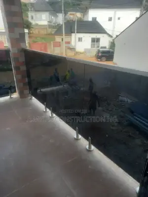 Dark Grey Glass Railings