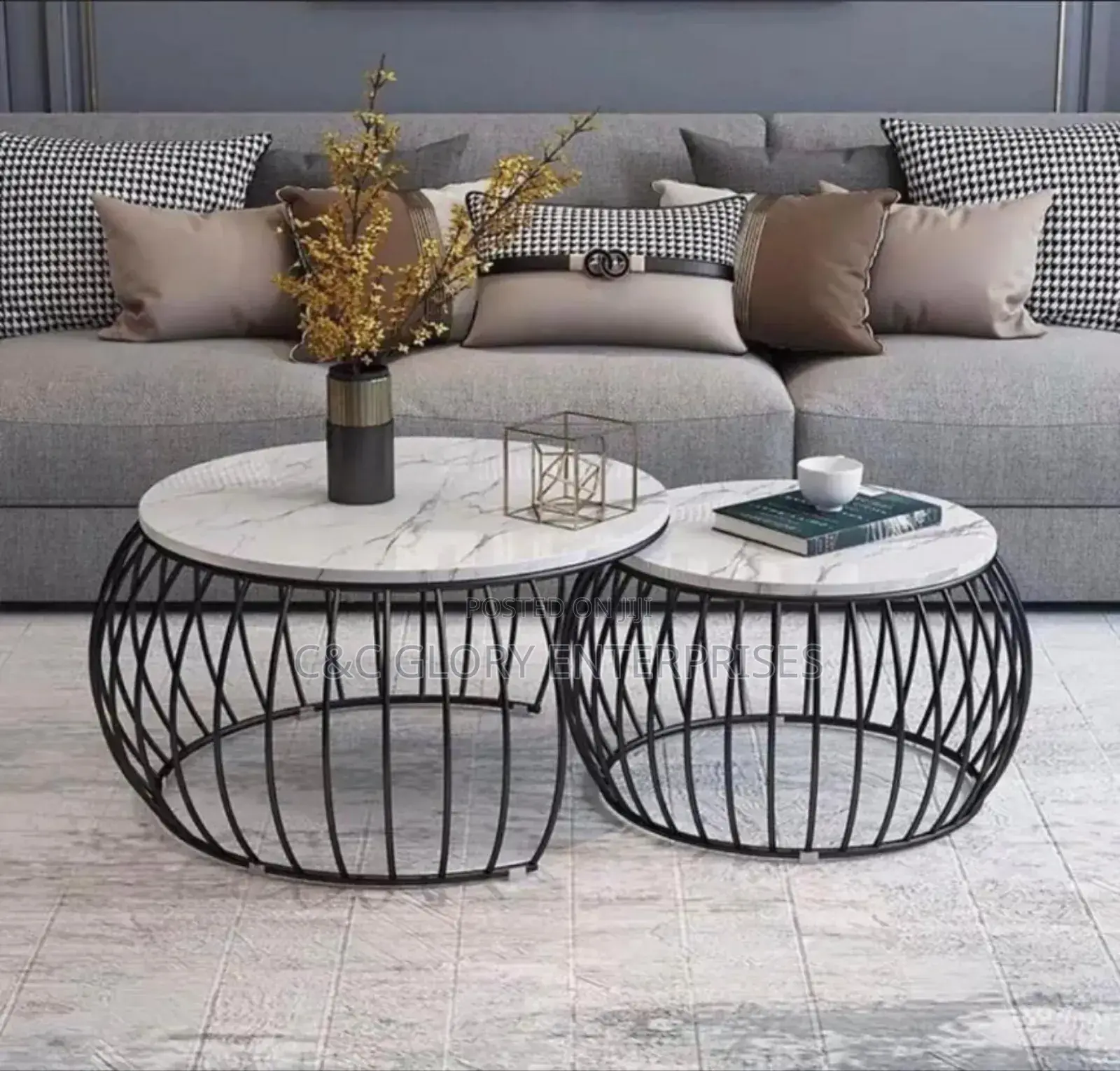 Two in One Marble Table.