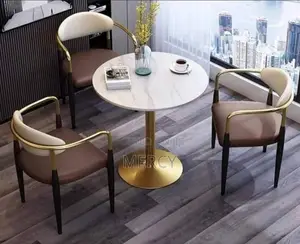 Luxury Restaurant Table and Chairs With Marble Top