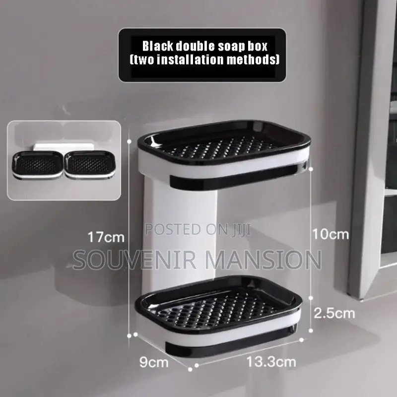 Wall Mounted Double Layer Soap Holder