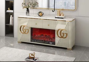 Unique Foreign Fireplace TV Stand