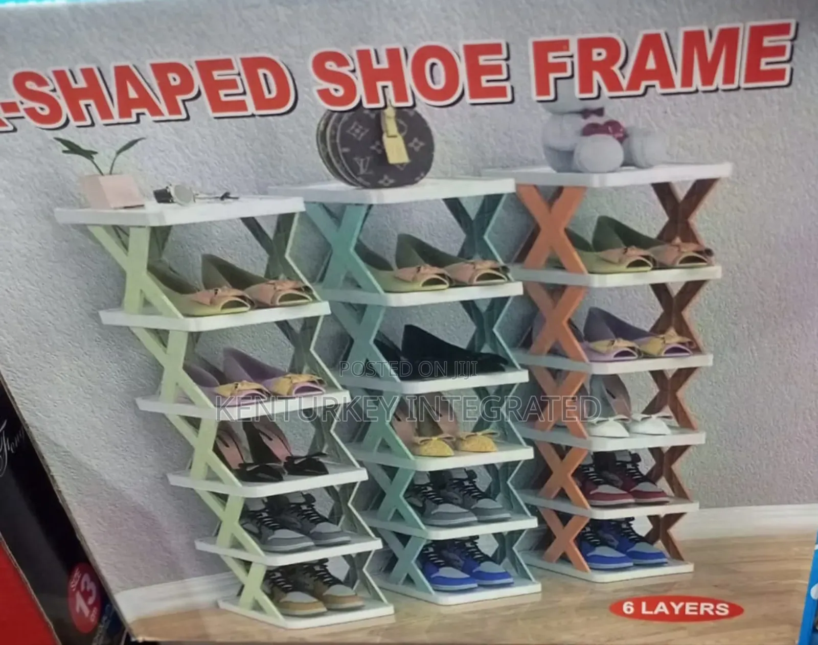 6 Layers X-Shaped Shoe Frame