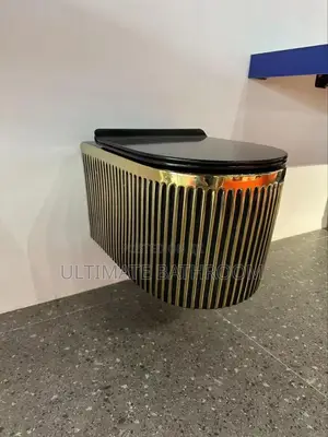 Black With Stripe Gold Conceal Watercloset