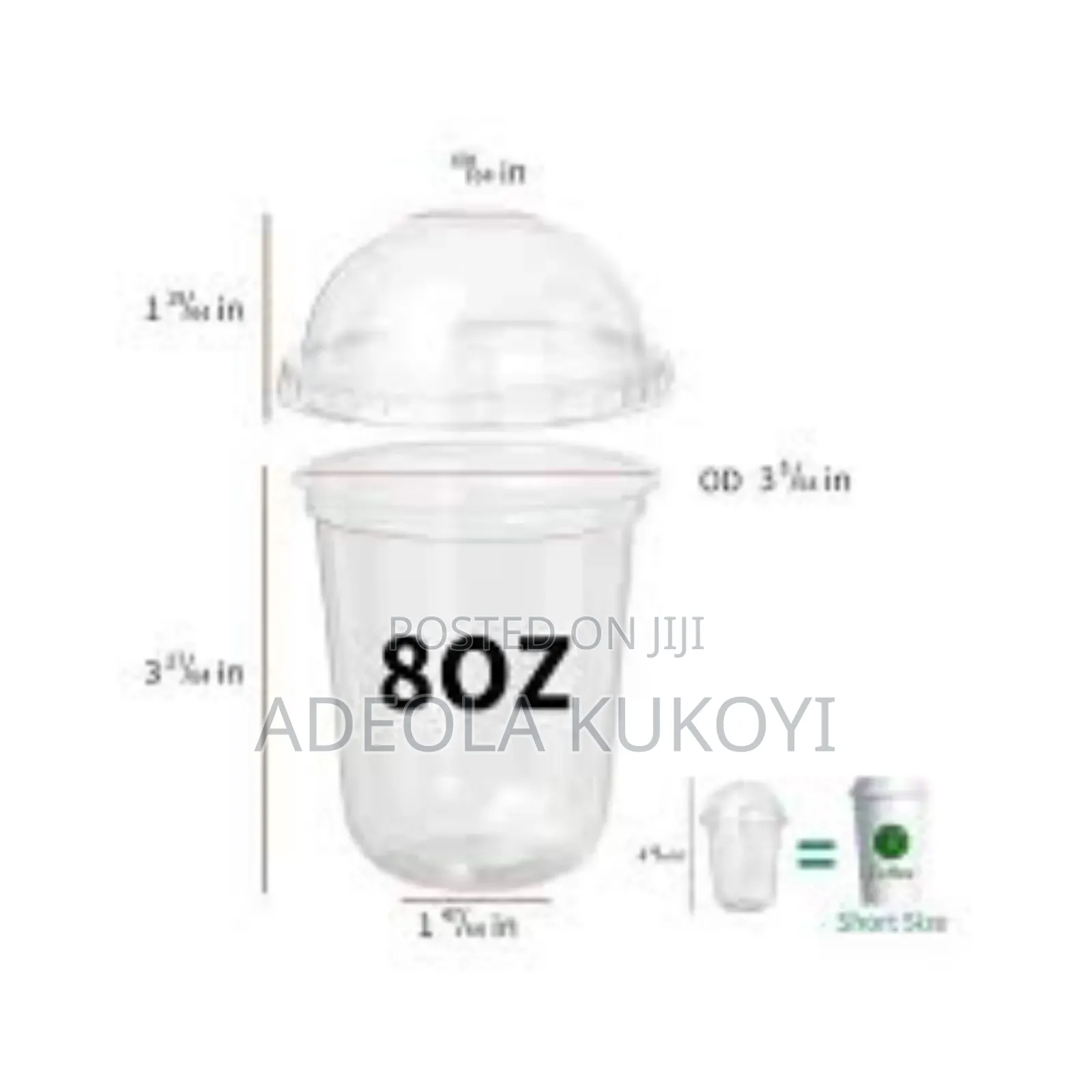 8oz U-Shape Parfait Cup - 1000pcs