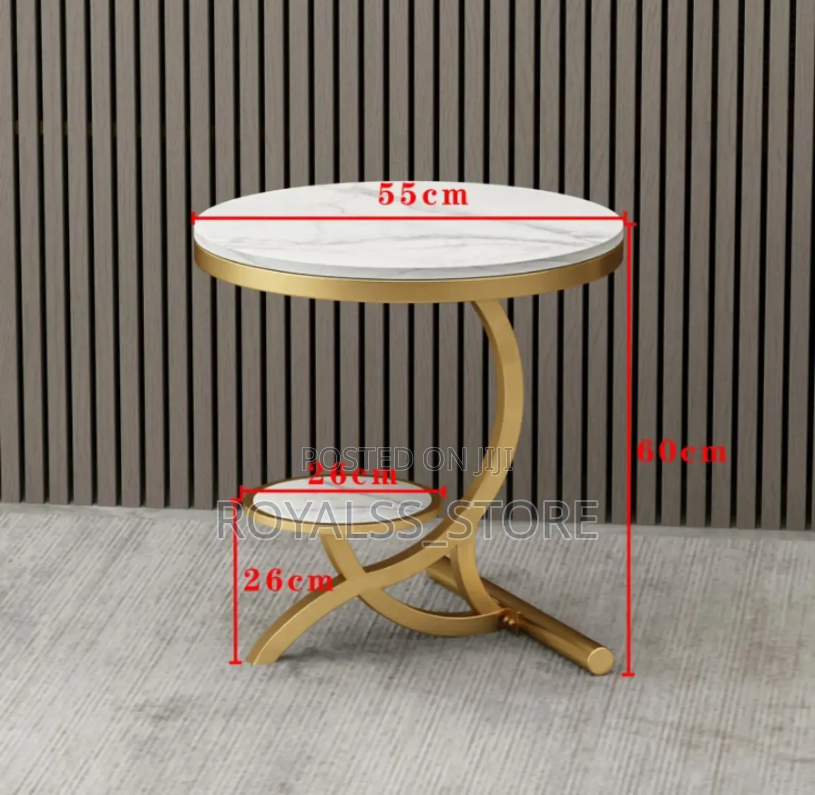 2 Tier Luxury Marble Coffee Table (Side Table)