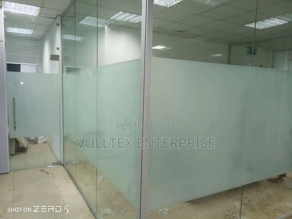 Opaque Glass. Office Partition.
