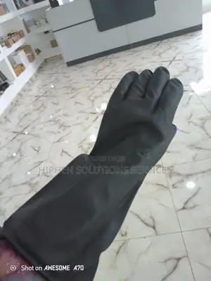 Rubber Orange Acid Resistant Gloves